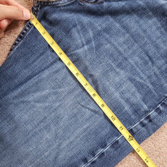 Levi's 569 34x32 (Fits 36x31) Mens Blue Denim Stonewash Straight Leg Jeans - Picture 7 of 10